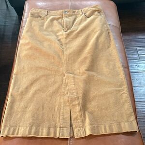 Talbots Caramel Corduroy Skirt size 12